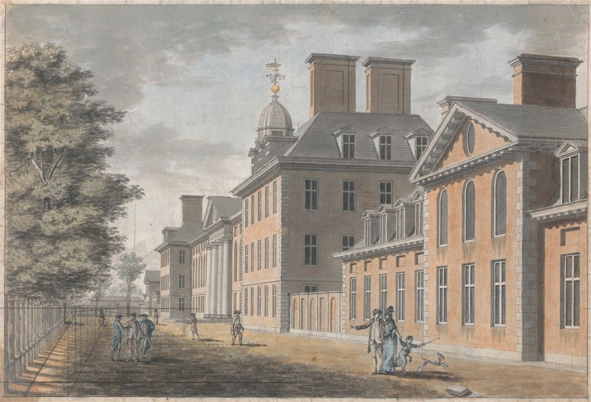 The north front of the Royal Hospital Chelsea in an 18th-century view
